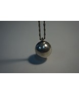 Set of Sterling Silver 835 Ball Pendant and Chain Heavy 11.78 Grams VERY... - £43.02 GBP