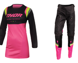 Thor MX Charcoal Flo Pink Pulse Rev Dirt Bike Racing Womens Gear Jersey ... - $99.90