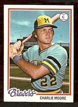 Milwaukee Brewers Charlie Moore 1978 Topps # 51 Ex Mt - £0.39 GBP