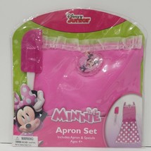 Disney Junior Minnie Mouse Apron Kitchen Set(Apron &amp; Spatula) Ages 4+ - £14.78 GBP