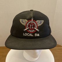 Vintage Transport Workers Union Hat Cap Snap-back Trucker Baseball Local 514 - £10.66 GBP
