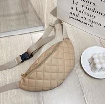 Ladies Belt Bags Designer  Crossbody Chest Bag Plaid Women&#39;s Waist Bag Female Fa - £43.29 GBP