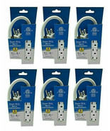 Lot of 6 - Power Strip 1ft Extension Cord Heavy Duty 3 Prong Multi Elect... - $51.43 CAD