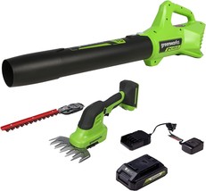 GreenWorks 24V Shear Shrubber, (1) 1.5Ah USB Battery and Charger, 90 MPH/320 CFM - £145.47 GBP