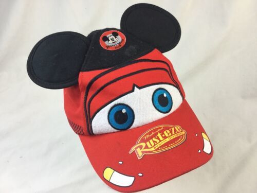 Disney Parks Disney World CARS Lightning McQueen Mickey Mouse Ears Youth 54-56cm - £15.63 GBP