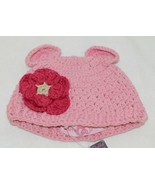 Ruffle Butts Pink Ear Hat With Flower Cotton 6 To 12 Months - £7.98 GBP