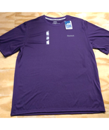 Reebok Playdry Men&#39;s Large Petunia Short Sleeve Vector Tee Athletic Spor... - $25.49 CAD