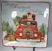 Dinner Plates Square Serving Certified International Home for Christmas ... - $18.76