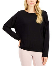 Alfani Womens Super Soft Modal Long-Sleeve Sleep Top Size Medium, Classic Black - £35.08 GBP