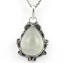 Solid 925 Sterling Silver Rainbow Moonstone Pendant Necklace Women PSV-1808 - £27.90 GBP+