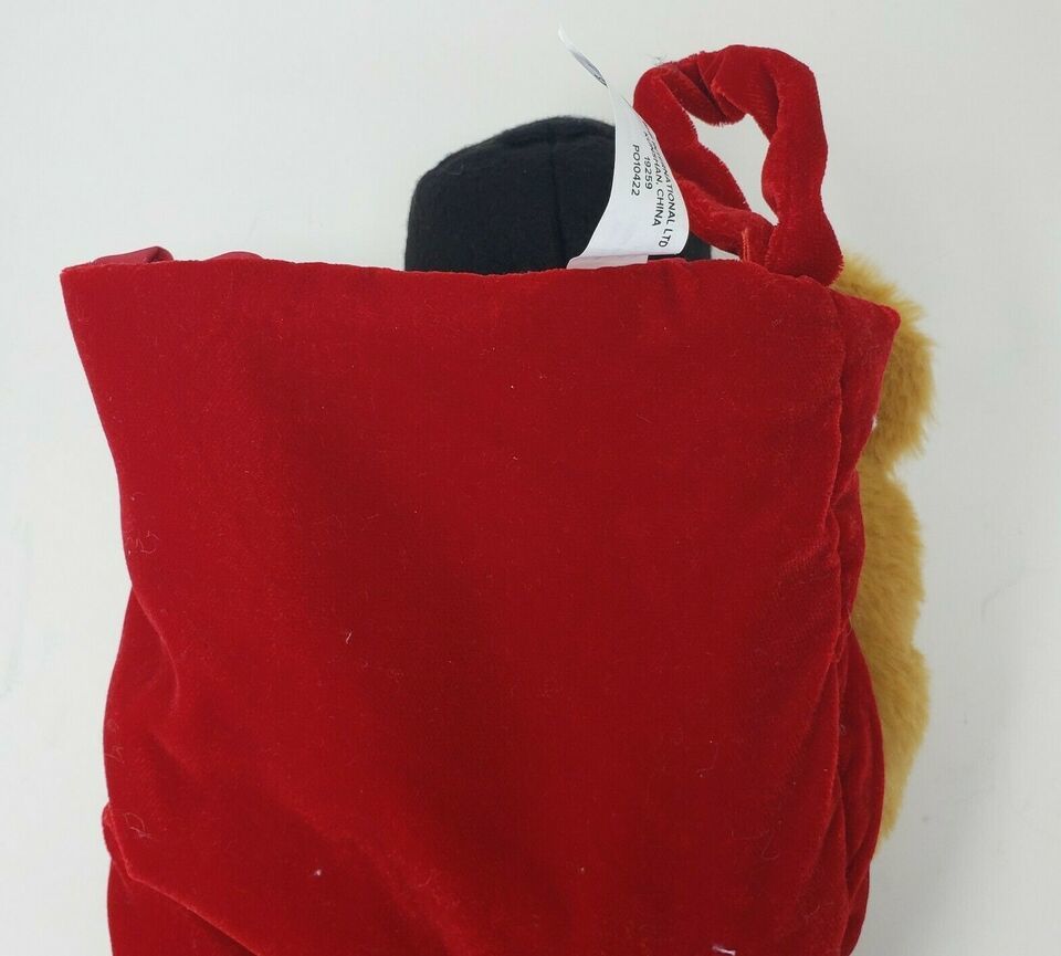FAO SCHWARZ SOLDIER TEDDY BEAR VELVET STOCKING CHRISTMAS STUFFED ANIMAL ...