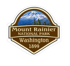 7&quot; mount rainier national park washington 1899 bumper sticker decal usa made - £22.72 GBP