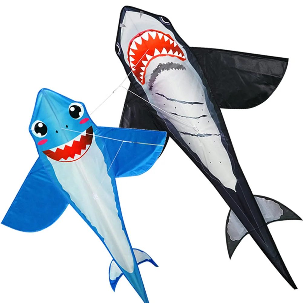 Large Soft Kite Shark Shaped Kite Nylon Kite Line Animated Kites Flying - £6.35 GBP+