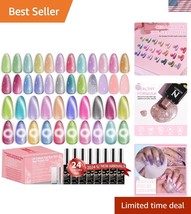 Professional Cat Eye Gel Nail Polish Set - 28 Glitter Colors, Non-Toxic ... - $37.50