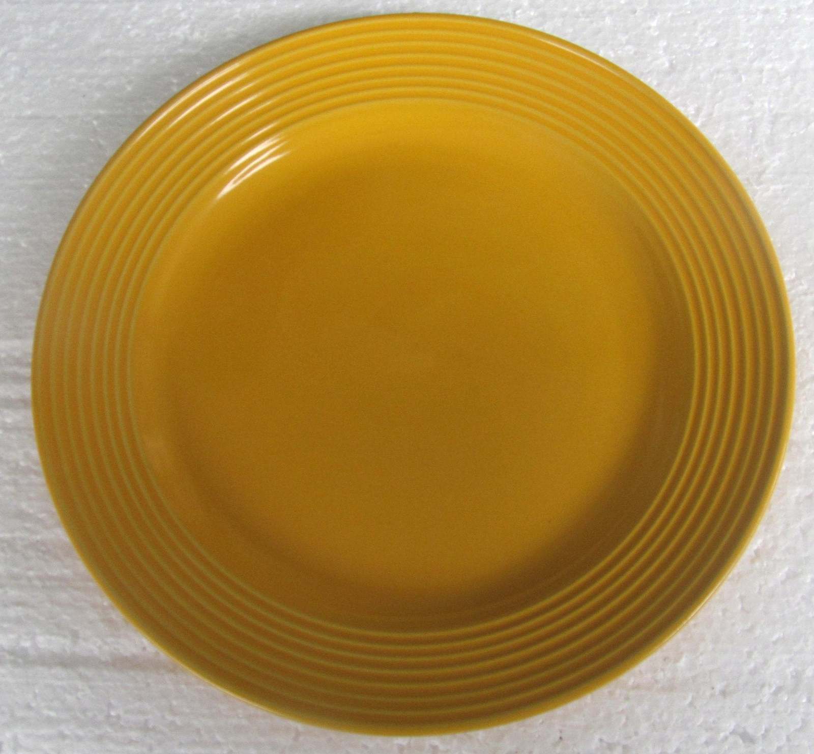 Primary image for Saffron Yellow Color China Stoneware Ringed StyleLarge Dinner Plate 10 3/4" Roya