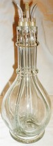 VINTAGE FOUR SECTION LIQUOR WINE CLEAR BOTTLE DECANTER FRANCE - £23.59 GBP