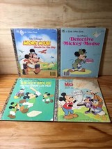 A Little Golden Book: Disney&#39;s Mickey Mouse 4 Lot Baseball Plane Detective - £8.39 GBP