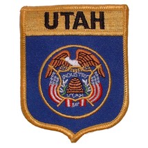 Utah State Flag Shield Patch 2 7/8&quot; x 3 1/2&quot; - £7.68 GBP