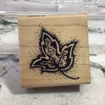Stampendous Rubber Stamp Petit Point Collection Maple Points Leaf D102 2000 - £4.75 GBP