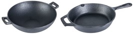 Cast-Iron Fry Pan &amp; Cast-Iron Kadhai old-style slow-cooking - £88.04 GBP