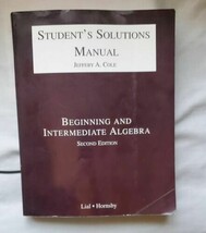 Student&#39;s Solution Manual: Beginning and Intermediate Algebra (Second Edition)  - $19.80