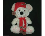 24&quot; VINTAGE 1988 CHRISTMAS WHITE MOUSE STUFFED ANIMAL PLUSH COMMONWEALTH... - $56.05