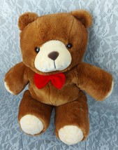 Gerber TLC Teddy Bear Brown Red Bow Precious Tender Loving 19&quot; Plush Stuffed Toy - $45.98