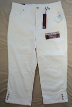 A190 Gloria Vanderbilt Size 8 Perfect Fit Mid-Rise Capris - Vintage Whit... - $19.24