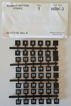 SIEMENS NBK3 Panelboards Number Strip  1 - 42  Press In Strips - $19.00