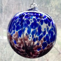 Hanging Glass Ball 4&quot; Diameter Blue and Purple Witch Ball (1) GB13 - £12.64 GBP