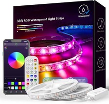 33ft Waterproof Led Light Strips, 12v RGB Outdoor Led Strip Lights Water... - £11.41 GBP