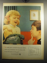 1957 Bell Telephone Ad - My daddy goes a hundred thousand million miles away  - $18.49