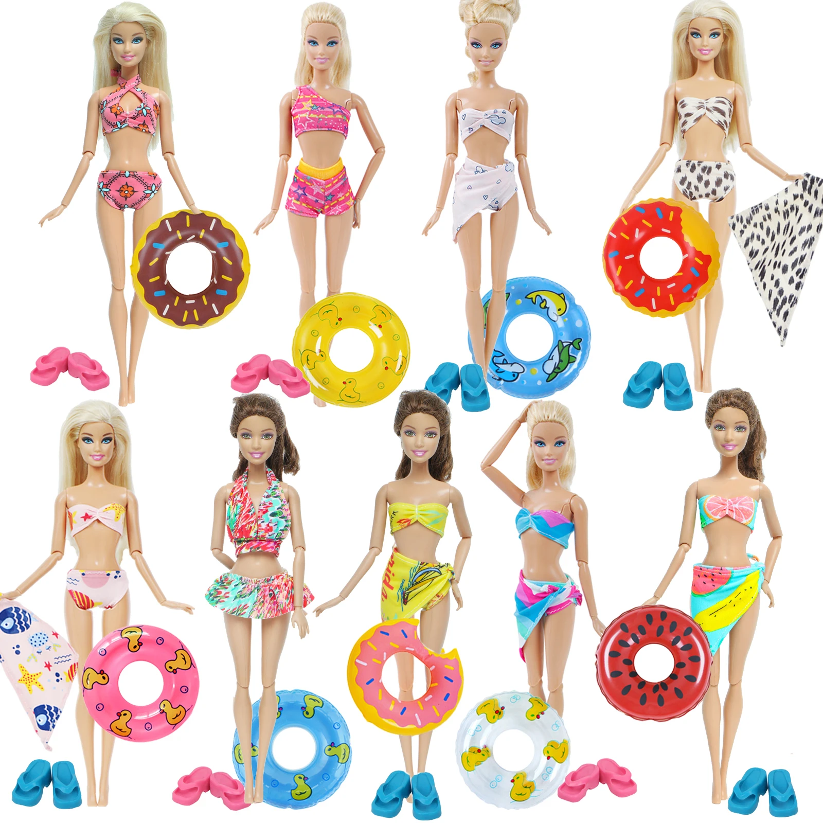 1x Doll Swimwear Beach Bathing Clothes Lovely Bikini Swimsuit + Random 1x - £7.83 GBP+