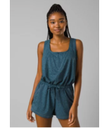 prAna Railay Romper Bluefin Wild Zip Pockets Lightweight Size M  Brand New - $24.74