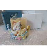 AVON GIFT COLLECTION FRISKY FELINES CANDLEHOLDER WITH CANDLE NIB  - $184.13 MXN