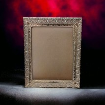 Ormolu Filigree Enameled Photo Frame Brass Ornate Vintage 50s 60s Rectangle MCM - $34.63