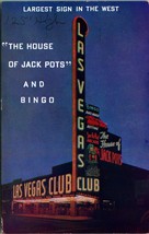 House Of Jackpots Las Vegas NV Largest Sign in West 1951 Chrome Postcard L5 - £5.49 GBP