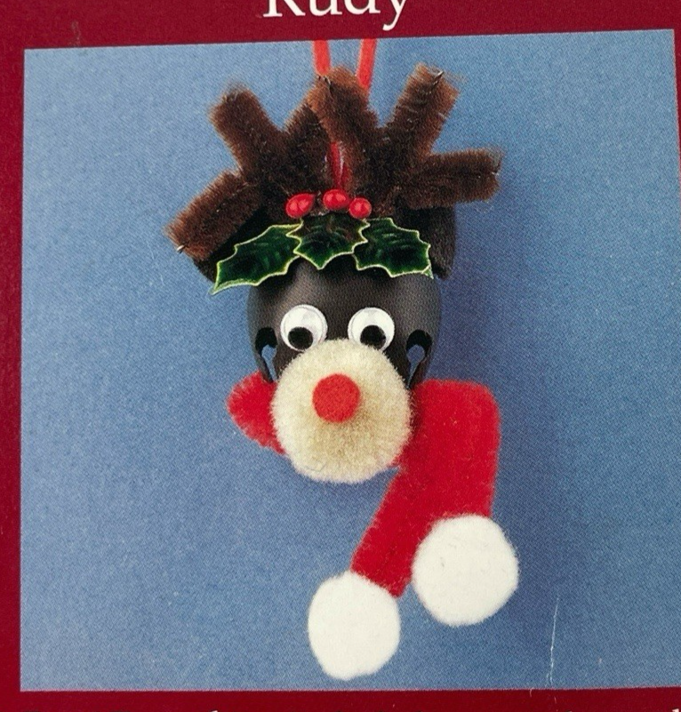 Westrim Jingle Bell Necklace Kit Rudy Red Nose Reindeer Christmas Craft Item image 2