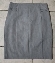 Express Womens Pencil Gray Skirt Size 4 Career Business Casual Knee Length  - £11.87 GBP