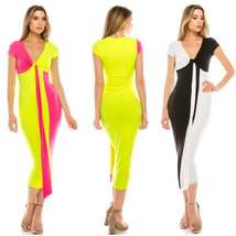 Color Block Midi Dress - £28.41 GBP