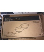 Pampered Chef Stoneware Microwave Egg Cooker  #1372 New In Box With Scraper - £31.05 GBP