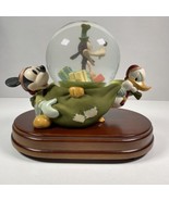 Mickey &amp; Donald Duck Carrying A Christmas Sack Musical Snowglobe Collect... - $148.49