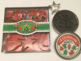 Fox Run Cookie Cutters Box Set of 7 + 4 Mini in Tin and a Star Christmas Shapes - £14.13 GBP