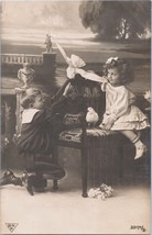 ZAYIX Real Photo Postcard Cut Boy &amp; Girl Children with Doves Birds BNK c... - £63.17 GBP