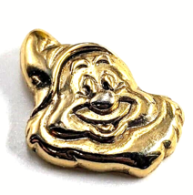 VTG Disney Happy Dwarf Smiling Face Gold Tone Pin Snow White The Seven Dwarfs - $14.99