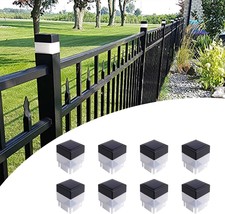 Solar LED 2In x 2In 5cm x 5cm Fence Post Cap for Wrought Iron and Alumin... - £59.67 GBP