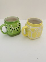 Rectangular Green and Yellow Colored Fruit Themed Mugs - £21.69 GBP