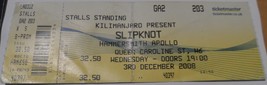 Slipknot Collection 2008 Hammersmith Apollo Ticket Stub + Metal Button +... - €12,64 EUR