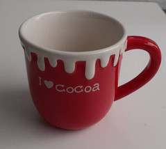 I  Love Cocoa Red Color Christmas Collectible Ceramic Mug with Handle 14 oz - $17.99