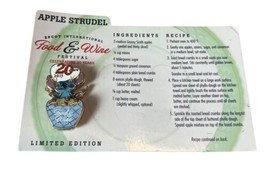 Disney Epcot Food and Wine 2015 Apple Strudel Recipe Pin Stitch LE 5000 - £21.81 GBP